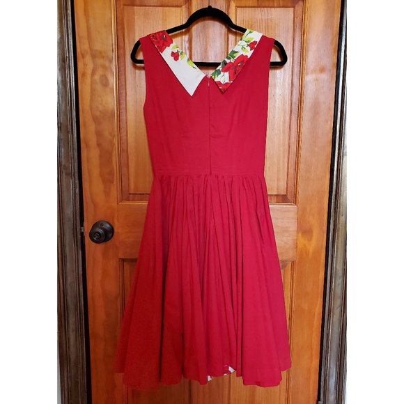 Trashy Diva Honey Baby Dress in Red Roses - 4 - Picture 3 of 7
